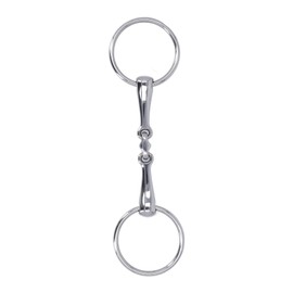 Horse Snaffle Stainless Steel Flexible Jointed Wearable Rust Proof O Ring Horse Mouth Bit for Horse Racing