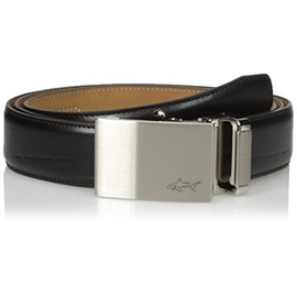 Greg Norman Men's Standard Optimum Comfort Fit Adjustable Ratchet Belt, Black, One Size