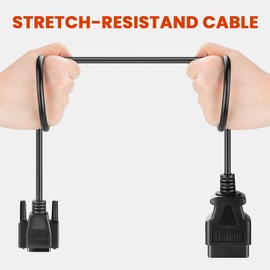 YCLL OBD2 Cable 16 Pin Adapter Compatable with J1962 Connector Vehicles,Black