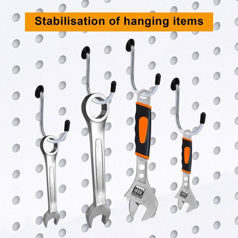 MENEONE Pegboard Hook Locks, for Stopping Hooks from Falling Off,