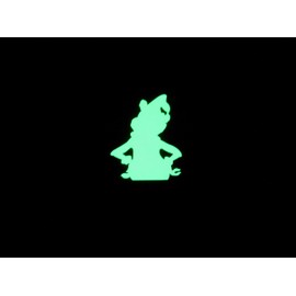 The Green Party Pooper With Hands on Hips ~ Select A Size! ~ Glow in the Dark Vinyl Waterproof Weatherproof Adhesive Stickers ~ Vehicle Car Truck Window Home Garage Wall (Size: 3" Wide x 3.6" Tall)