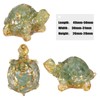 Nupuyai Pack of 2 Crystal Turtle Figurine Decorative Resin Gemstone