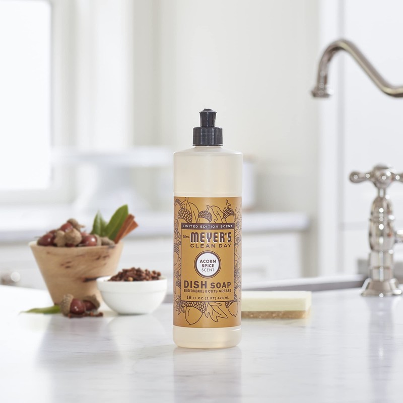 MRS. MEYER'S CLEAN DAY Dish Soap Acorn Spice, 16 Fl