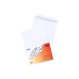 Bantex C4 Envelopes (32.4 x 22.9 cm) / Peel and Seal Envelopes - Pack of 25 in Foil Pack (White)