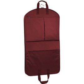 WallyBags Deluxe Travel Garment Bag with Two Pockets, Merlot, 40-inch