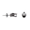 925 Sterling Silver Python Snake Head Earrings Studs