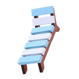 Operitacx Miniature Chairs for Crafts Miniature Beach Park Benches Miniature Fairy Garden Furniture Micro Landscape Ornaments Doll House Chair Beach Miniature Dollhouse Decoration Wood