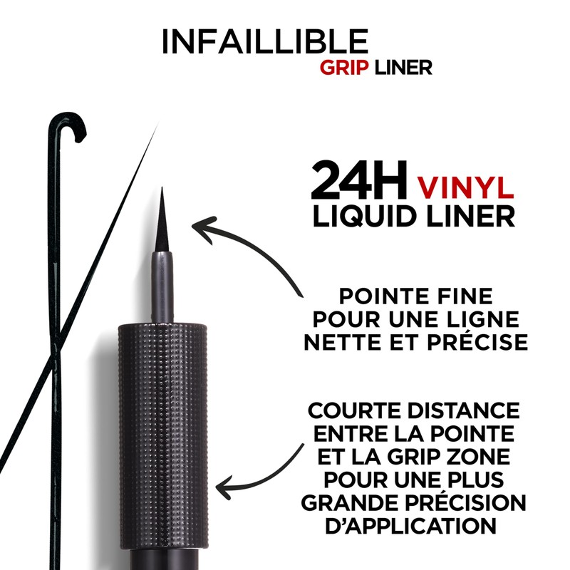 L'Oréal Paris Infallible Grip 24H Vinyl Liquid Liner Black, Liquid