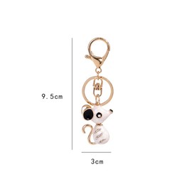 ARFUKA Keyring Mouse Pendant Keychain 3D Animal Iced Out Metal Key Ring Bag Charm Christmas Birthday Gift Keyrings Key Chain Key Ring Holder for Men and Women