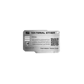 Material Ether - Physische Ethereum-Geldbörse, nicht zu hacken, für für das Leben konzipiert, hergestellt unter strengen Sicherheits- und Sichtschutzmaßnahmen, ERC-20 / EVM/MetaMask kompatibel