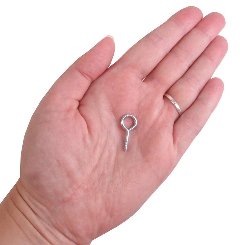 Pack of 100 Metal 25mm Screw Eyes - Heavy Duty
