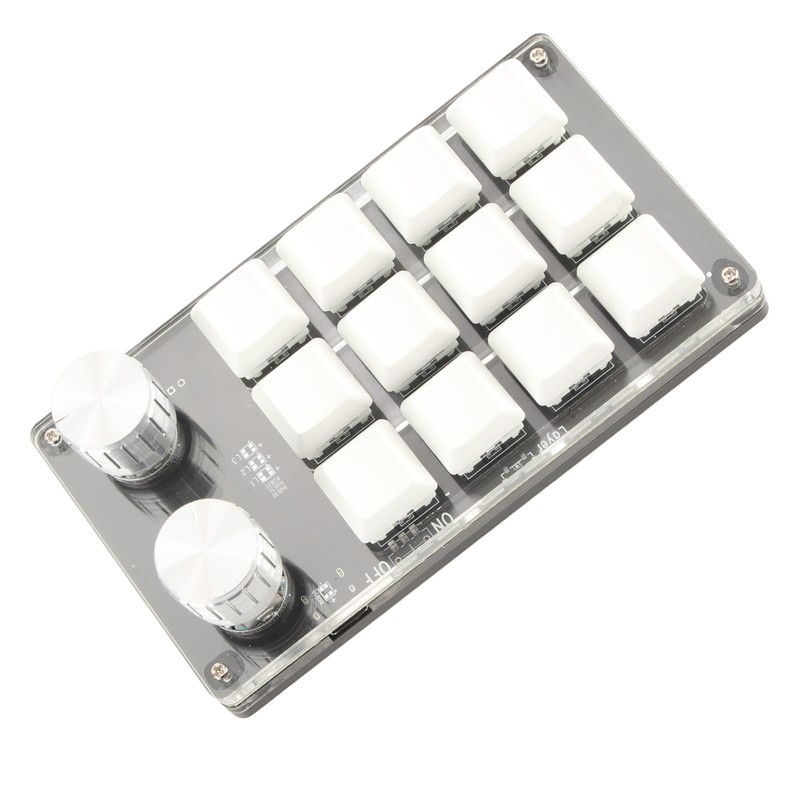 One Handed Macro Mechanical Keyboard 12 Key Multifunction DIY Programmable