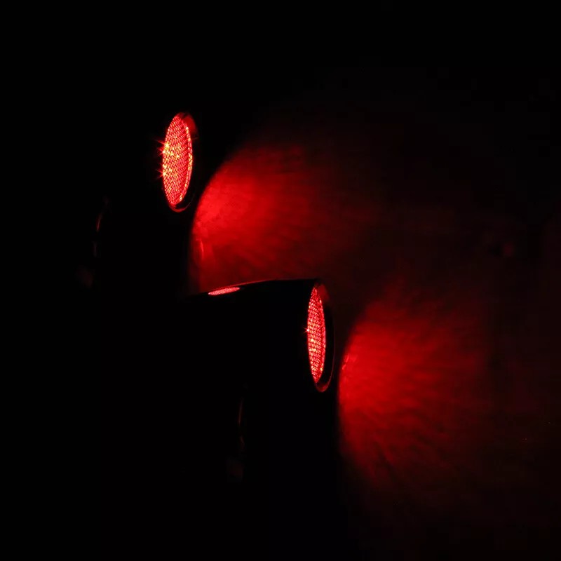Unbranded 2X Chrome Motorcycle LED Turn Signals RED Light Brake