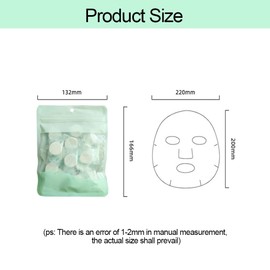 Face Mask DIY Compressed Disposable Paper Mask, DIY Compressed Face Mask, Cotton Face Mask, Leaf Mask, for Beauty for Face Care, Pack of 20