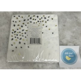 Papyrus 40 Pack Papyrus Paper Napkins Confetti Gold Foil New Years  6.5 x 6.5 - 3 avail