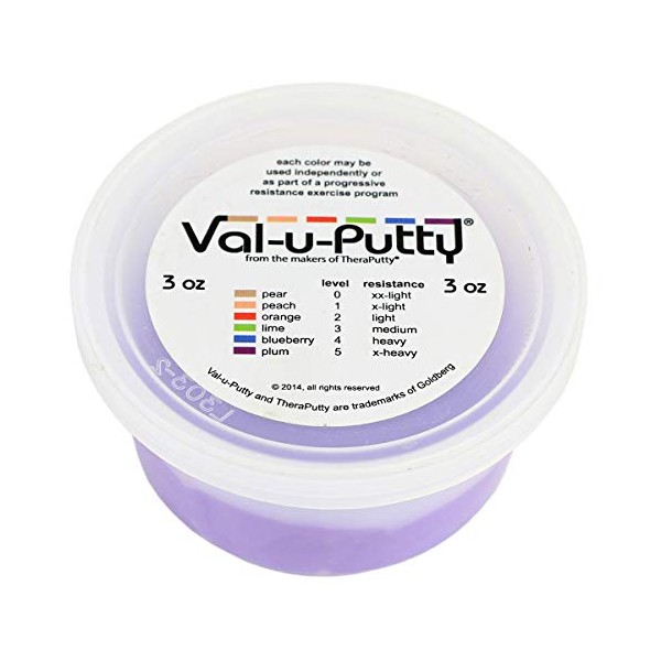 Val-u-Putty 10-3915 Exercise Putty, 3 oz. Capacity, X-Heavy, Plum