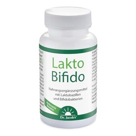 Lakto Bifido Dr. Jacob's Capsules Pack of 90 Capsules | Guaranteed 5 billion live germs per capsule, suitable for histamine intolerance (HIT), without yeast and gluten, 90 servings