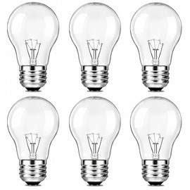 60 Watt Incandescent Light Bulbs, A19 Shatter Resistant Rough Service Light Bulb, Soft White, E26 Medium Base, Dimmable (6 Pack)