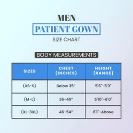 Utopia Care Men's Hospital Gown Soft and Comfortable Patient Gown X-Large-3X-Large Charcoal Grey