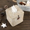 Sumnacon Tissue Box Cover Square Seagrass Tissue Box with Lid,