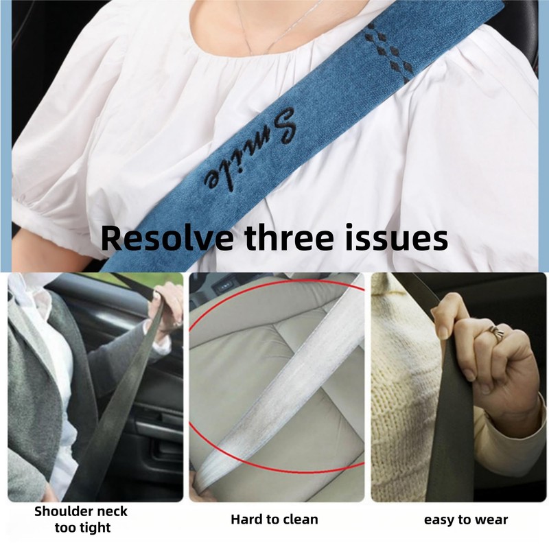 Extra-Long Car Seat Belt Cover Comfortable & Stress-Relieving Durable and