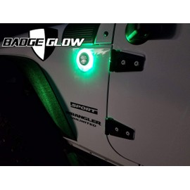 Badge Glow™ LED Back Light Designed For The Jeep Wrangler & Cherokee Trail Rated Badge ~ Available in 6 LED Colors ~ Off-road Use Only ~ MADE IN THE USA! (blue)