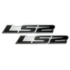 ERPART LS2 Embossed Black on Highly Polished Silver Real Aluminum