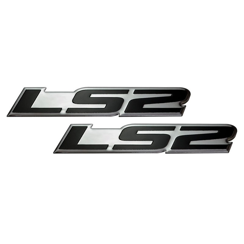 ERPART LS2 Embossed Black on Highly Polished Silver Real Aluminum