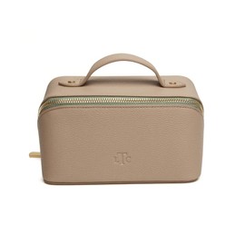 The London Train Case Mini Beauty Concertina Fold Out Organiser Vanity Toiletry Bag Make-Up Case by Alice Wheeler (Stone and Sage)