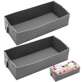 Tutamaz 2 Stück Brotbackform Silikon, Kastenform Kuchen Antihaft-Silikonbackform Kastenform, Bread Baking Mould kastenform brot perfekt für Kuchen, Brot und Aufläufe, BPA-freie