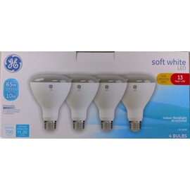 GE 10W (65W Equivalent) Dimmable BR30 Soft White 4-Pack