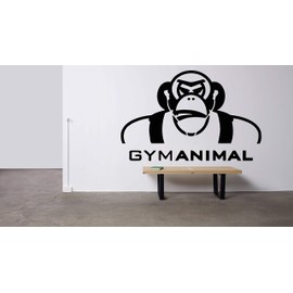 Wall Decals Decor Animal Crossfit Fitness Club Gym Logo Sport Barbell Workout Motivation Muscle Training Custom Room Vinyl Sticker Mural Decal Art Decor NJS75