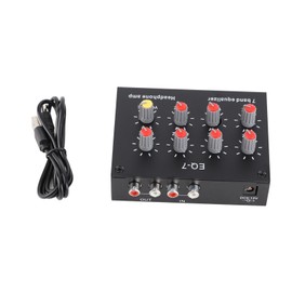 7 Band Sound Equalizer 12dB High Bass Adjustment Dual Channel Digital Equalizer