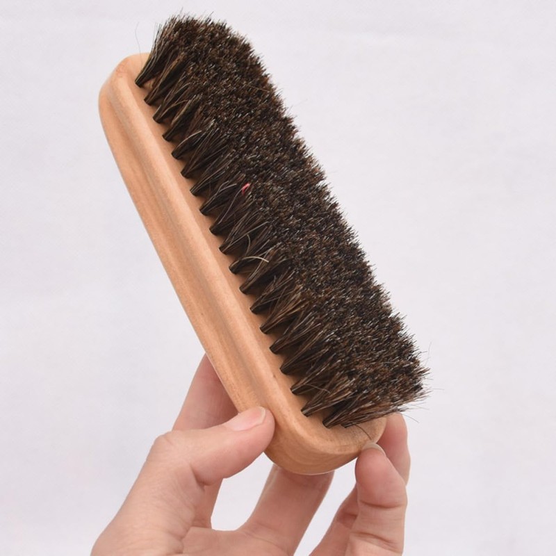 Cepillo para Zapatos de Crin de Caballo y Madera IMUSINICE