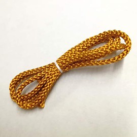 Rayon Cord Edo Braided String Thin (Thickness Approx. 0.1 inch (2.5 mm) Gold Brown 6.6 ft (2 m) (2000-18) Handicraft Drawstring