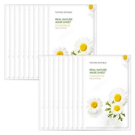15+15 Real Nature Essence Mask Pack Chamomile 15+15 리얼 네이처 에센스 마스크팩 캐모마일