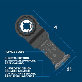 Bosch OSM114F 1-1/4 in. StarlockMax® Oscillating Multi Tool Bi-Metal Plunge Cut Blade