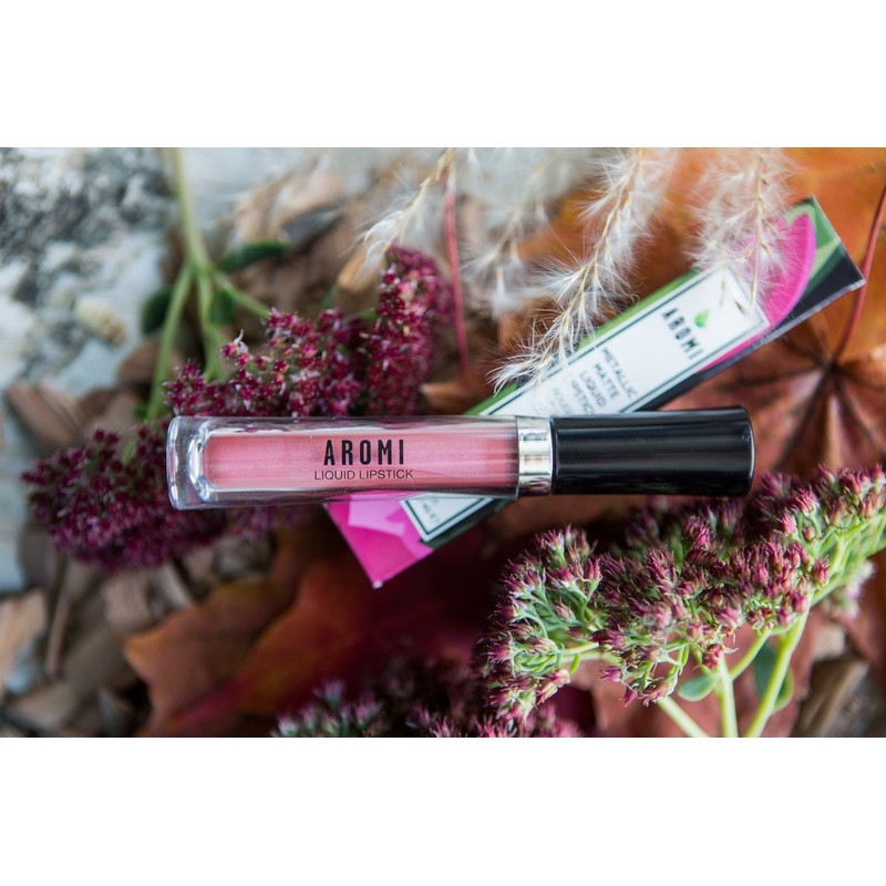 Pumpkin Spice Metallic Matte Liquid Lipstick by Aromi | Vegan,