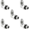 Racewill 5 Pack 90 Degree Elbow Hydraulic Hose Fittings: 3/8"