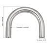 PATIKIL 180 Degree Sanitary Extended Pipe, 3/4inch OD U Mandrel