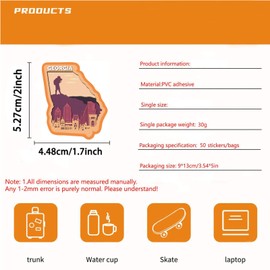 50PCS US States Stickers,Cool Travel Stickers,Waterproof Vinyl Stickers for Water Bottles,Laptop,Luggage,Teens Adults,Keyboards,Backpacks,Skateboards,Luggage,Water Bottles,Scrapbooks