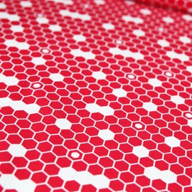 Riley Blake Honeycomb Cotton Fabric Patchwork Cotton on Red 25 cm Long