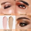 Enfuntins Eyeshadow Stick, Natural Matte Cream Eye Shadow Makeup Crayon