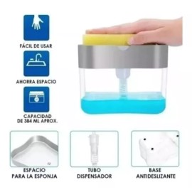 Maluk Store Paquete Cepillo Esponja Cocina Limpieza Dispensador Jabón