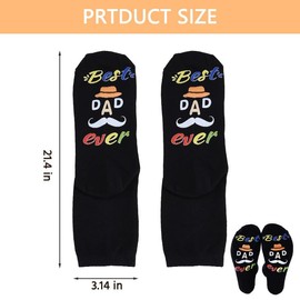NxnChc Gifts for Men - Cotton, Funny Socks, Cool Non-Slip Socks with Original Sayings Like Best Dad Ever, Birthday Gift for Men, Gift for Dad