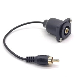 GXMRHWY D-Type Panel Mount Audio Connector RCA Female D-Shaped Panel to RCA Male Cable Length 20CM
