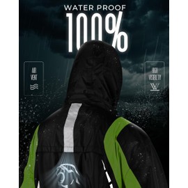 J.A.G. Waterproof Rain Suit for Men and Women - Rain Jacket Coat Pants Golf & Motorcycle Rain Gear Workwear for Men. (Medium, Green)