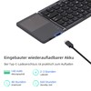 Mcbazel Faltbare Tastatur Bluetooth 5.0 mit Touchpad, Tragbare Kabellose Tastatur