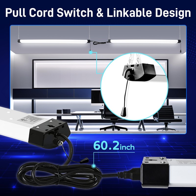 hykolity 4FT 70W LED Shop Light Linkable, 8000lm(300w Equivalent), 5000K