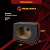 QPower 2-Pack 6x9 Inch Speaker Box Enclosures, Angled Style, Black